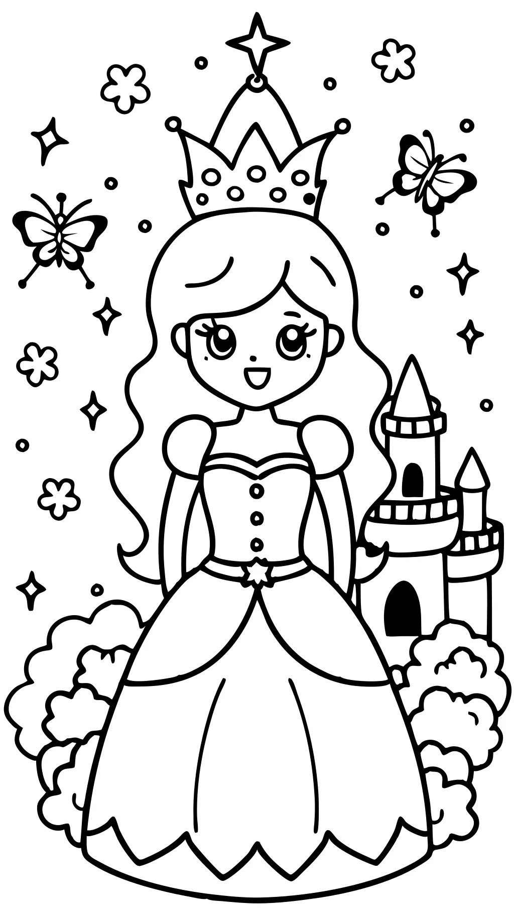 Pretty Princess Coloring Pages